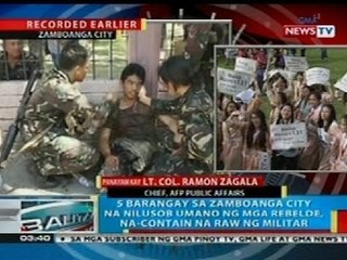 BP: 5 barangay sa Zamboanga na nilusob ng mga rebelde, na-contain na ng militar