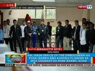 BP: NBI, nasa Office of the Ombudsman na para isampa ang kaso sa mga sangkot sa pork barrel scam