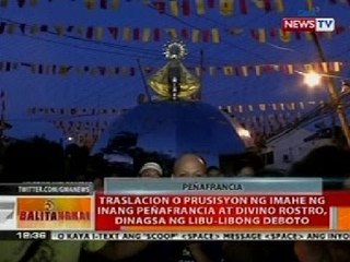 BT : Prusisyon ng imahe ng Inang Peñafancia at Divino Rostro, dinagsa ng deboto sa Naga City