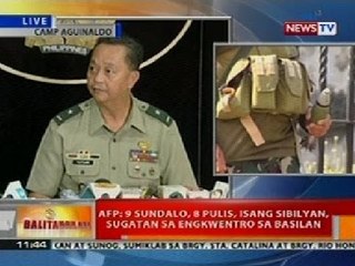 BT: AFP: 9 sundalo, 8 pulis, 1 sibilyan, sugatan sa engkwentro sa Basilan