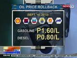 NTG: Rollback sa presyo ng ilang produktong petrolyo, ipinatupad ng ilang oil firms