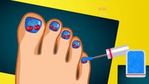 Learn Colors with Surprise Nail Arts Foot   Learning Fruits Name to Kids Toddlers Baby Play Videos