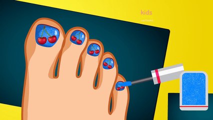 Learn Colors with Surprise Nail Arts Foot   Learning Fruits Name to Kids Toddlers Baby Play Videos