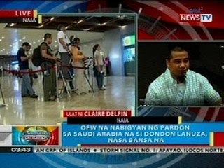 BP: OFW na nabigyan ng pardon sa Saudi Arabia na si Dondon Lanuza, nasa bansa na