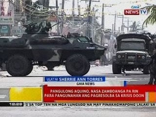 Pangulong Aquino, nasa Zamboanga pa rin para pangunahan ang pagresolba sa krisis doon