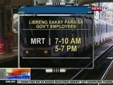 NTG: Gov't employees, may libreng sakay ngayong araw sa MRT at LRT
