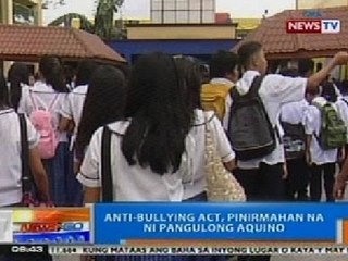 NTG: Anti-Bullying Act, pinirmahan na ni PNoy
