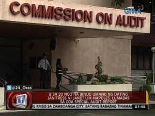 8 sa 20 NGO na binuo umano ng dating janitress ni Napoles, lumabas sa COA special audit report
