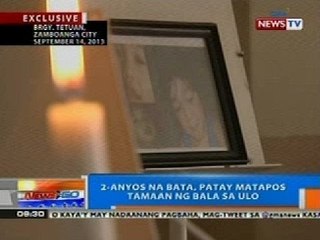 NTG: 2-anyos na bata, patay matapos tamaan ng bala sa ulo