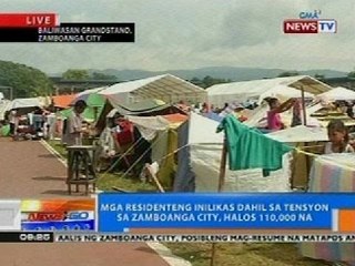 NTG: Mga residenteng inilikas dahil sa tensyon sa Zamboanga City, halos 110,000 na