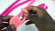 DIY Play Doh Braids Barbie How To Make Super Pink Barbie Braids Playdough Fun and Creative