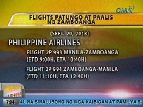 UB: Philippine Airlines, may flight na rin patungo at paalis ng Zamboanga City