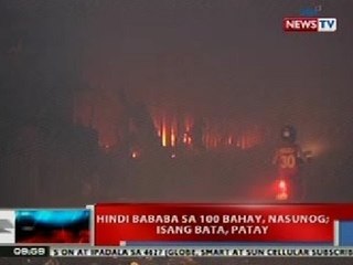NTVL: Hindi bababa sa 100 bahay, nasunog sa Maynila; 1 bata, patay