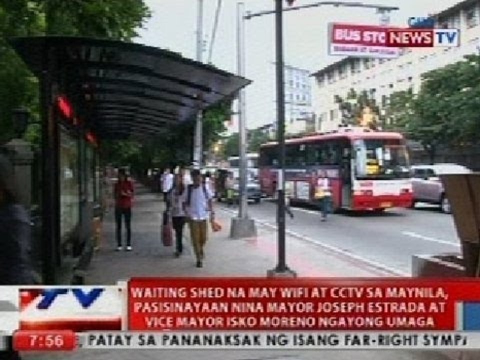 NTVL: Waiting shed na may Wifi at CCTV sa Maynila, pasisinayaan nina Erap at Isko ngayong umaga