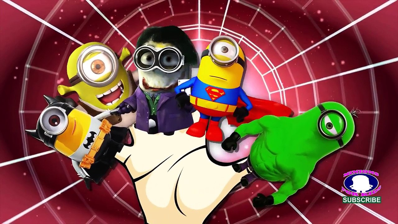 Daddy minions Finger family song | Minion batman superman Finger family rhyme for children