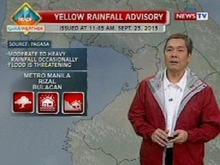 BT: Yellow rainfall advisory, ibinaba ng PAGASA sa Metro Manila at ilang karatig lugar