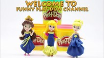 Play Doh Disney Princess Ariel Elsa Anna Belle MagiClip Glitter Dolls The litte Kingdom