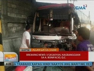 UB: 3 sasakyan, nagbanggaan sa A. Bonifacio, Q.C.