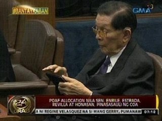 Descargar video: 24 Oras: PDAF Allocation nina Sen. Enrile, Estrada, Revilla st Honasan, pinasasauli ng COA