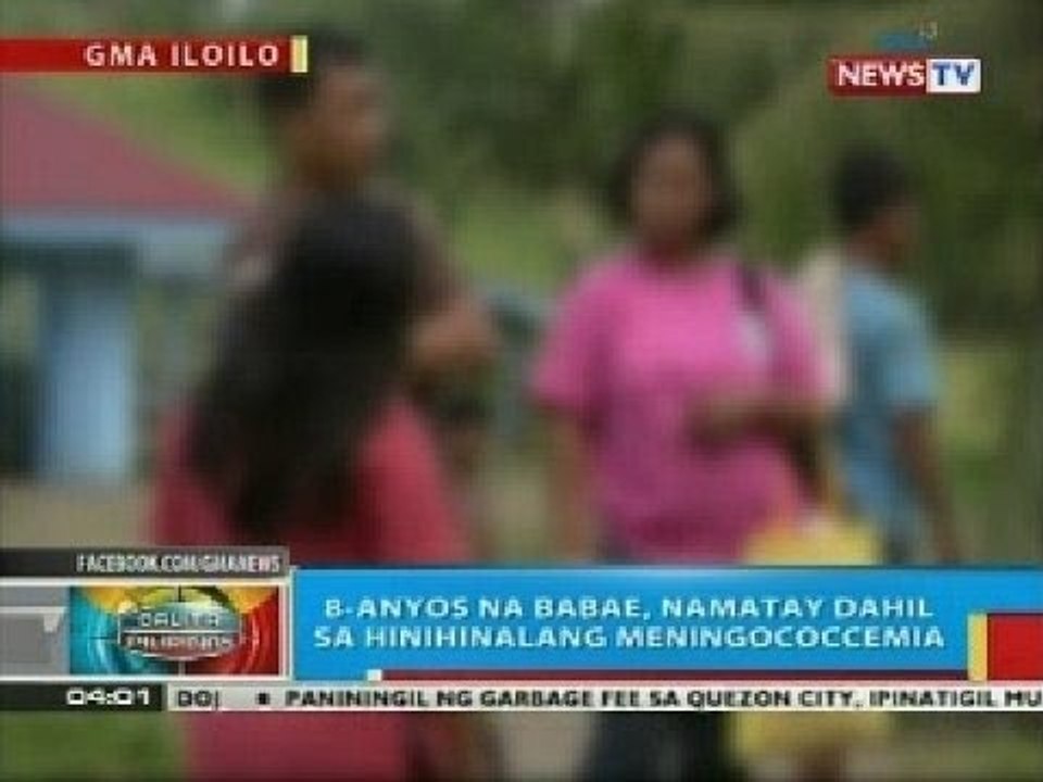 BP: 8-anyos na babae sa Iloilo City, namatay dahil sa hinihinalang meningococcemia