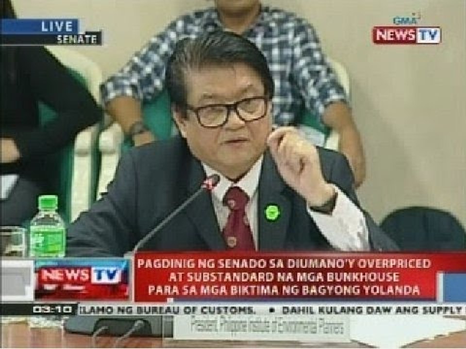 Pagdinig sa Senado sa diumano'y overpriced at substandard na mga bunkhouse para sa Yolanda victims