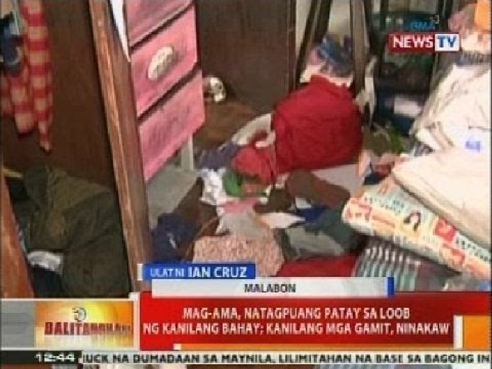 BT: Mag-ama natangpuang patay sa loob ng kanilang bahay; kanilang mga gamit, ninakaw