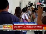 BT: Pork barrel scam whistleblowers, dumalo sa case conference sa DOJ