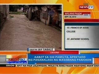 NTG: Aabot sa 300 pamilya, apektado ng pananalasa ng masamang panahon