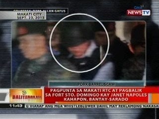 Pagpunta sa Makati RTC at pagbalik sa Fort Sto. Domingo kay Janet Napoles kahapon, bantay-sarado
