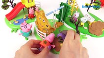 Peppa Pig Toys English Episodes - Peppa Pig Toys Video Compilation - Peppas Slide & Swing Playset