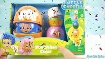 Play Doh BUBBLE GUPPIES SURPRISE EGGS Stacking Nesting Cups Pocoyo Disney Frozen HelloKitty