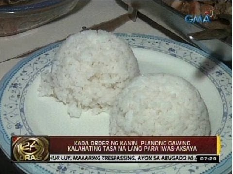 24 Oras: Kada order ng kanin, planong gawing kalahating tasa na lang para iwas-aksaya