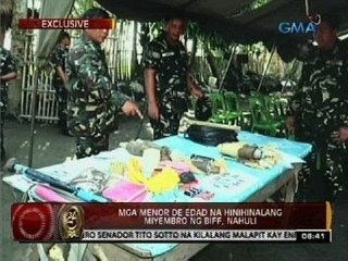 24 Oras: Mga menor de edad na hinihinalang miyembro ng BIFF, nahuli