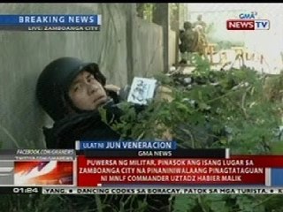 Puwersa ng militar, pinasok ang isang lugar sa Zamboanga na pinagtataguan ni Uztadz Habier Malik