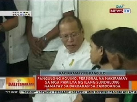 BT: PNoy, personal na nakiramay sa mga pamilya ng sundalong namatay sa bakbakan sa Zamboanga
