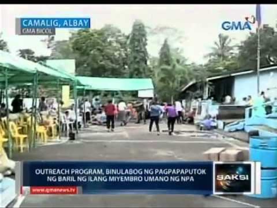 Outreach program sa Albay, binulabog ng pagpapaputok ng baril ng ilang umano'y NPA