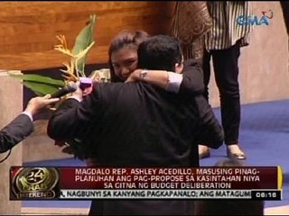 Wedding proposal ni Rep. Ashley Acedillo sa gitna ng budget deliberations, masusing pinagplanuhan