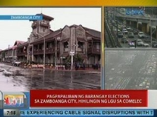 UB: Pagpapaliban sa barangay elections sa Zamboanga City, hihilingin ng LGU sa Comelec