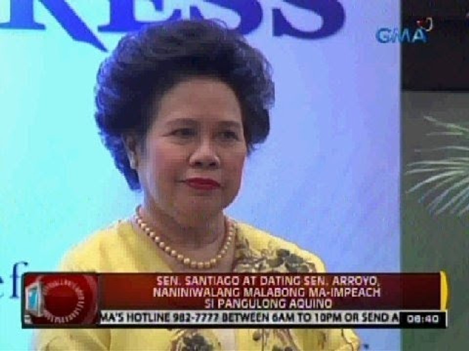 Sen. Santiago at dating Sen. Arroyo, naniniwalang malabong ma-impeach si Pangulong Aquino