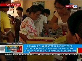 BP: Ilang guro sa cebu city, planong i-boycott ang pagbabantay sa brgy. election