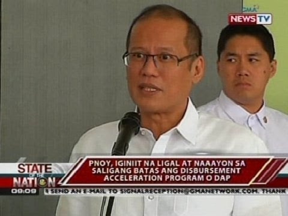 SONA: PNoy, iginiit na ligal at naaayon sa saligang batas ang DAP