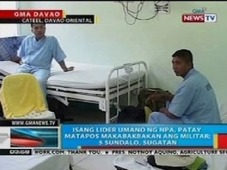 BP: Lider umano ng NPA, patay nang makabakbakan ang militar sa Davao Oriental