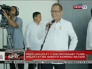 QRT: PNoy: Halos P1-T Discretionary Fund, nalustay ng Arroyo Admin