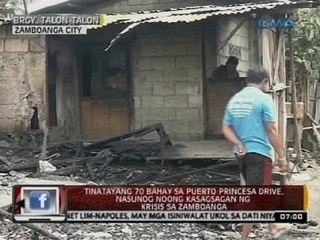 May 70 bahay sa Puerto Princesa Drive, nasunog noong kasagsagan ng krisis sa Zamboanga