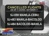 NTG: Cebu Pacific, nagkansela ng ilang flights ngayong araw dahil sa sama ng panahon