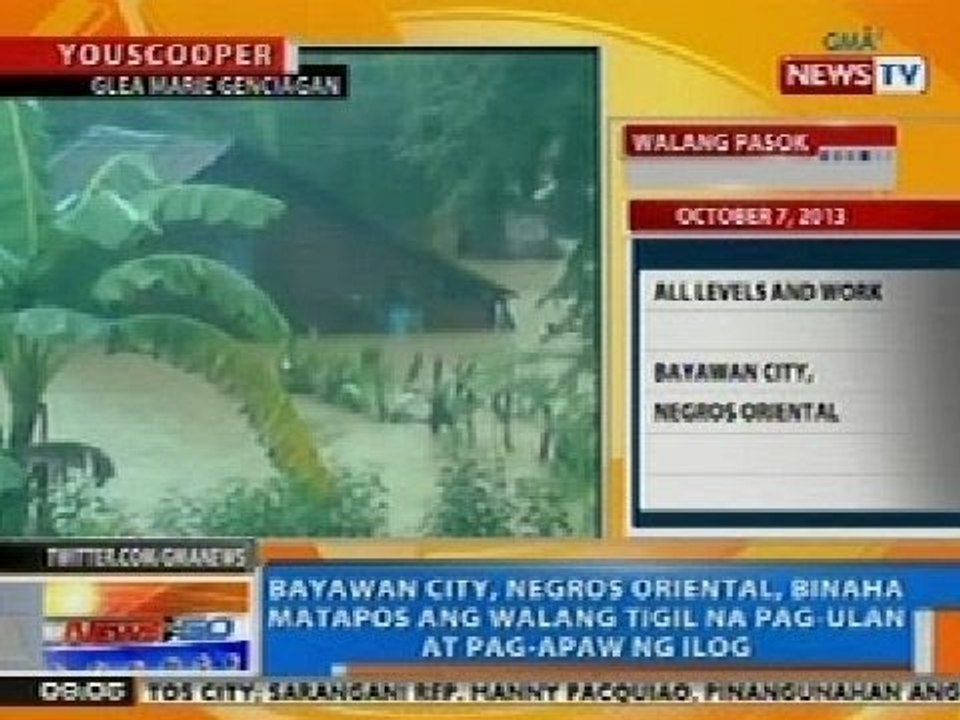 NTG: Bayawan City, Negros Oriental, binaha matapos ang walang tigil na pag-ulan