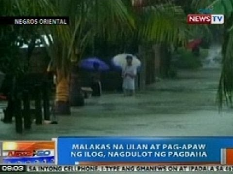 NTG: Malakas na ulan at pag-apaw ng ilog, nagdulot ng pagbaha sa Negros Oriental