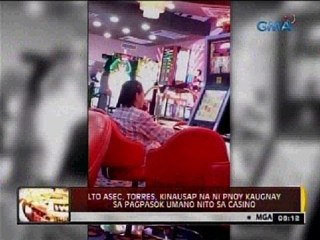 24 Oras: LTO Asec. Torres, kinausap na ni PNoy kaugnay sa pagpasok umano niya sa casino