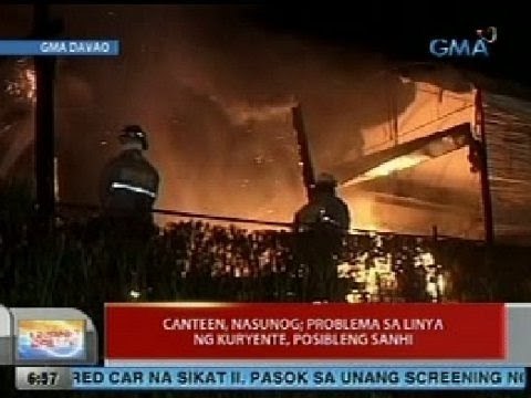 UB: Canteen, nasunog sa Davao City; problema sa linya ng kuryente, posibleng sanhi