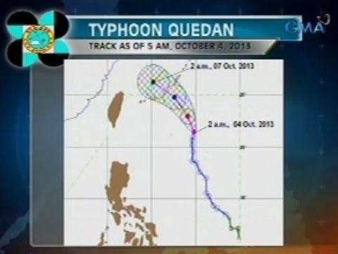 UH: Sentro ng Typhoon Quedan, inaasahang lalabas ng PAR Linggo ng umaga